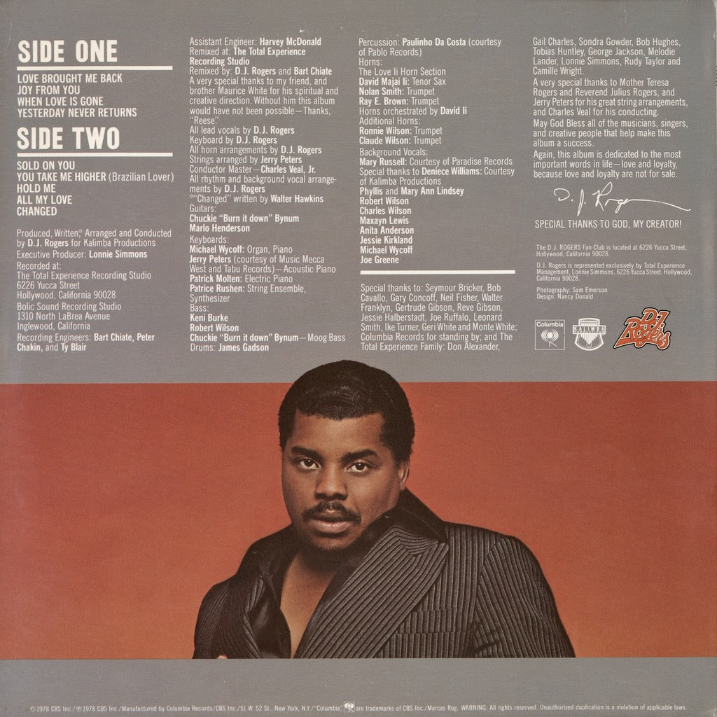 D.J. Rogers / D.J. ロジャース / Love Brought Me Back (JC 35393)