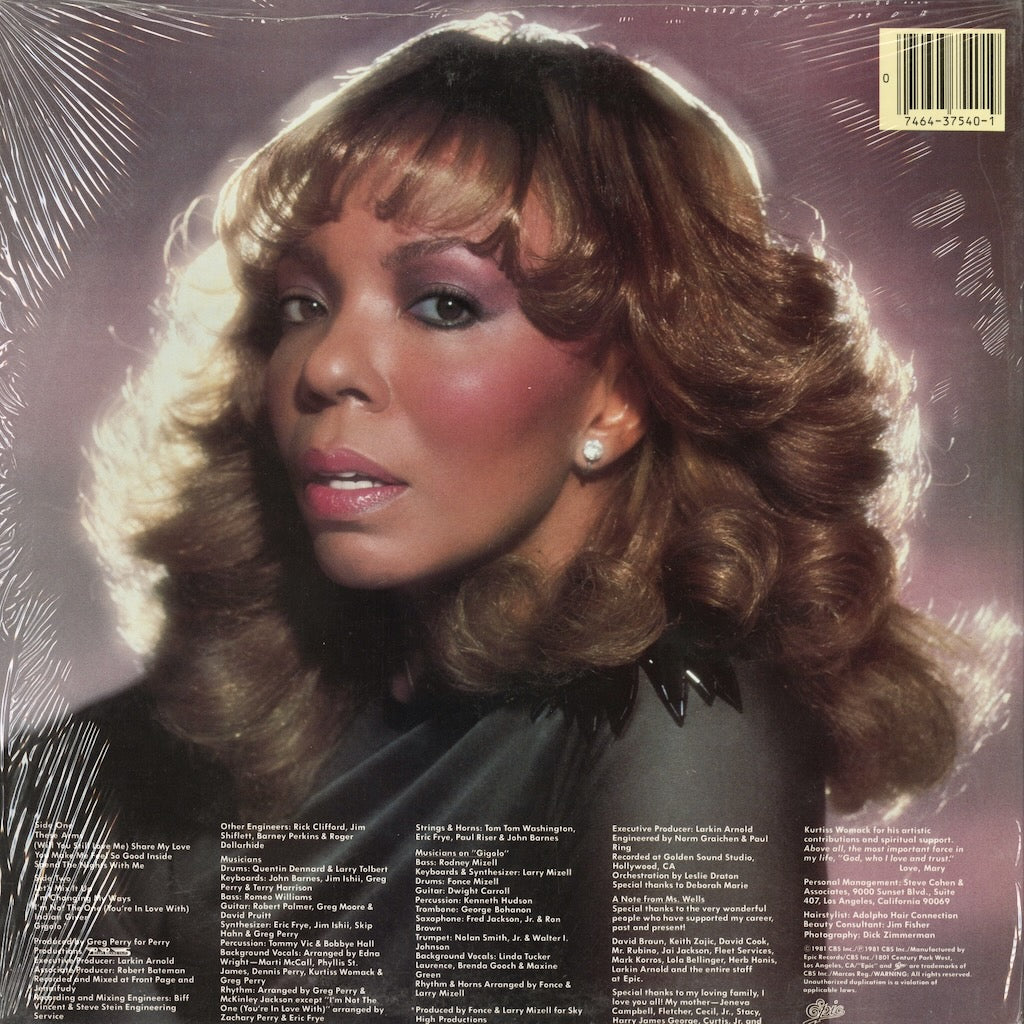 Mary Wells - In And Out Of Love (ARE 37540) 1981 US Epic｜中古LP