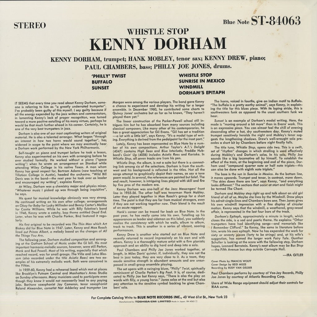 Kenny Dorham / ケニー・ドーハム / Whistle Stop (BN 4063)