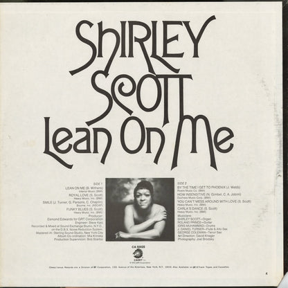 Shirley Scott - Lean On Me (CA50025) 1972 US Cadet｜中古LP