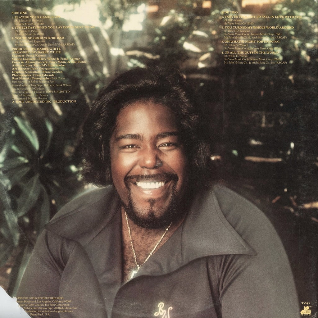 Barry White - Sings For Someone You Love (T-543) 1977 US 20th Century｜中古LP