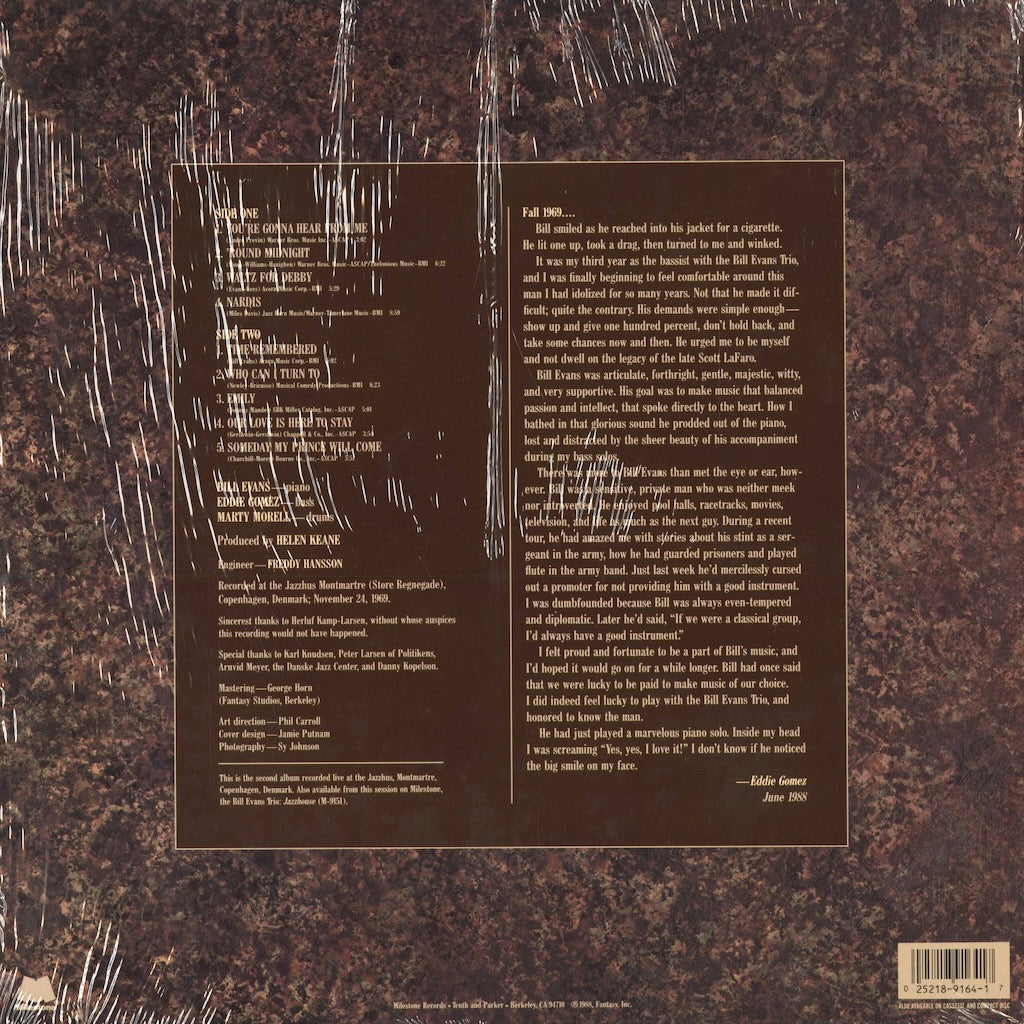Bill Evans - You're Gonna Hear From Me (M-9164) 1988 US Milestone｜中古LP