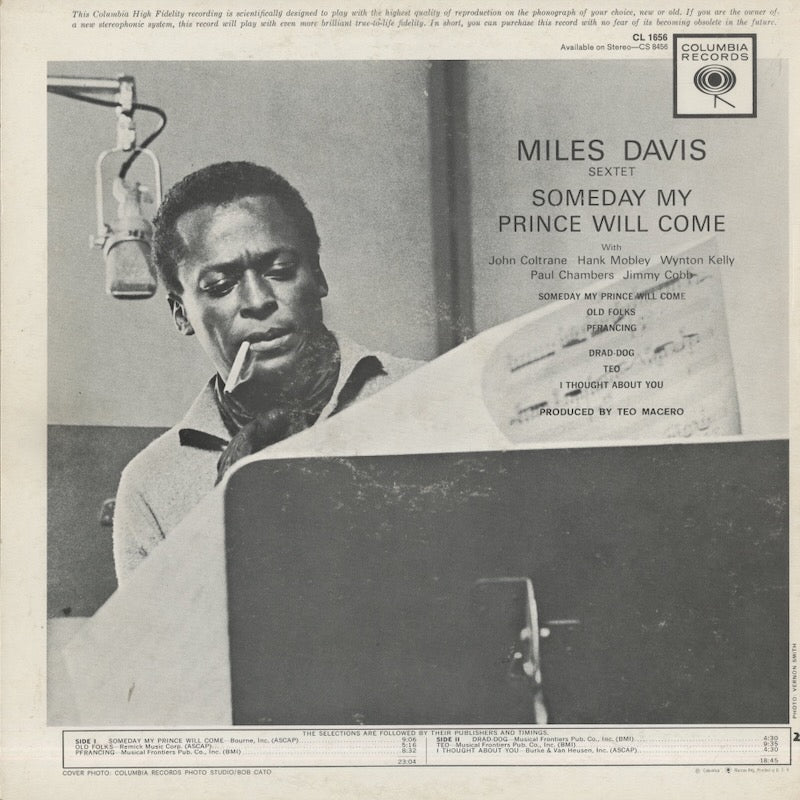 Miles Davis / マイルス・デイヴィス / Someday My Prince Will Come (CL 1656)