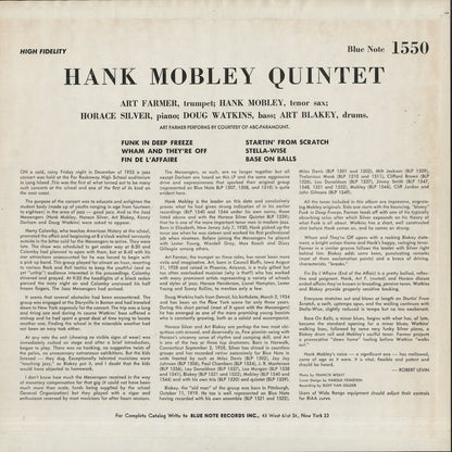 Hank Mobley / ハンク・モブレー / Hank Mobley Quintet (BLP 1550)