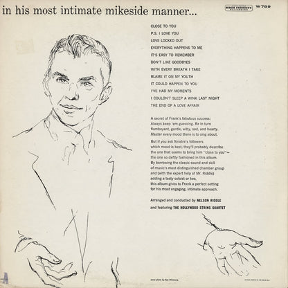 Frank Sinatra - Close To You (W-789) 1959 US Capitol｜中古LP