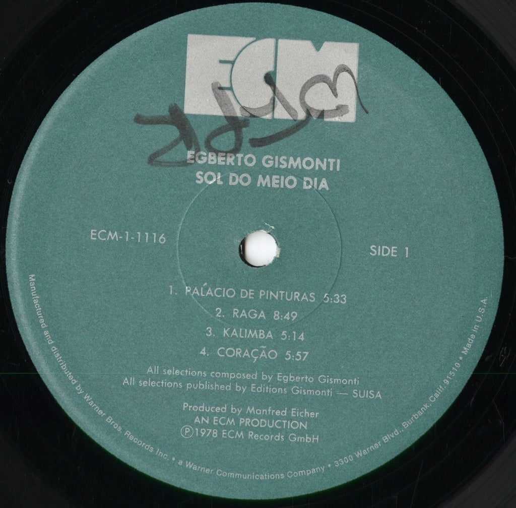 Egberto Gismonti - Sol Do Meio Dia (ECM-1-1116) LP 1977 US ECM｜中古LP