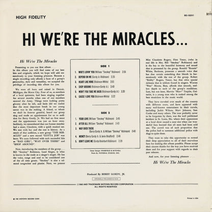 The Miracles - Hi We're The Miracles (M5-160V1) 1981 US Motown｜中古LP