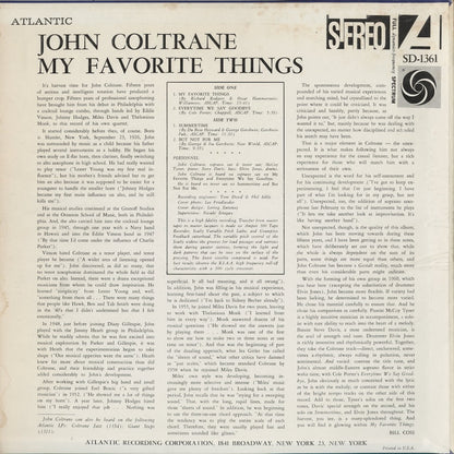 John Coltrane – My Favorite Things (SD 1361) 1975 US Atlantic | 中古LP