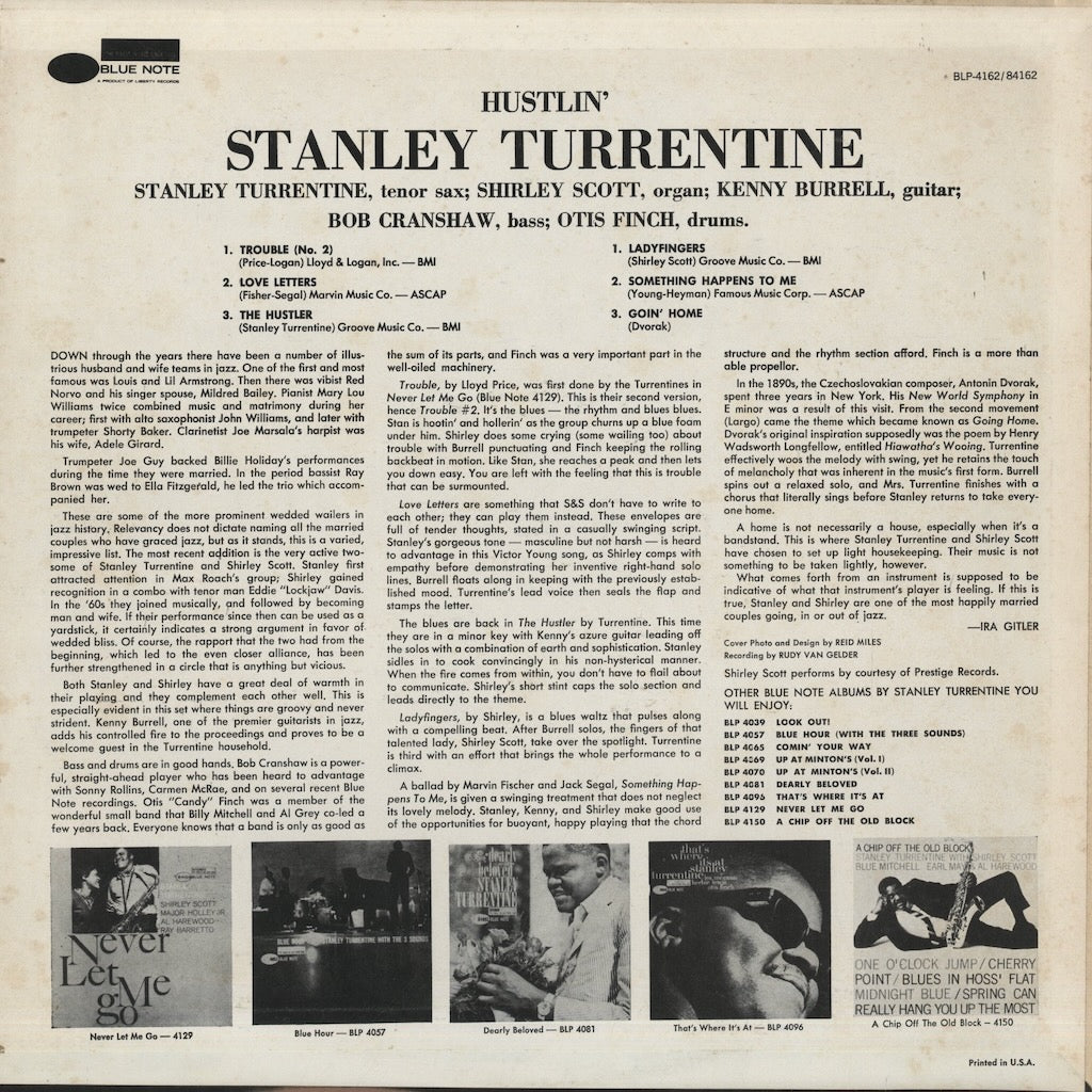 Stanley Turrentine / スタンリー・タレンタイン / Hustlin' (BST-84162)