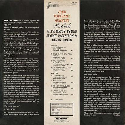 John Coltrane / ジョン・コルトレーン / Ballads (JAS 37)