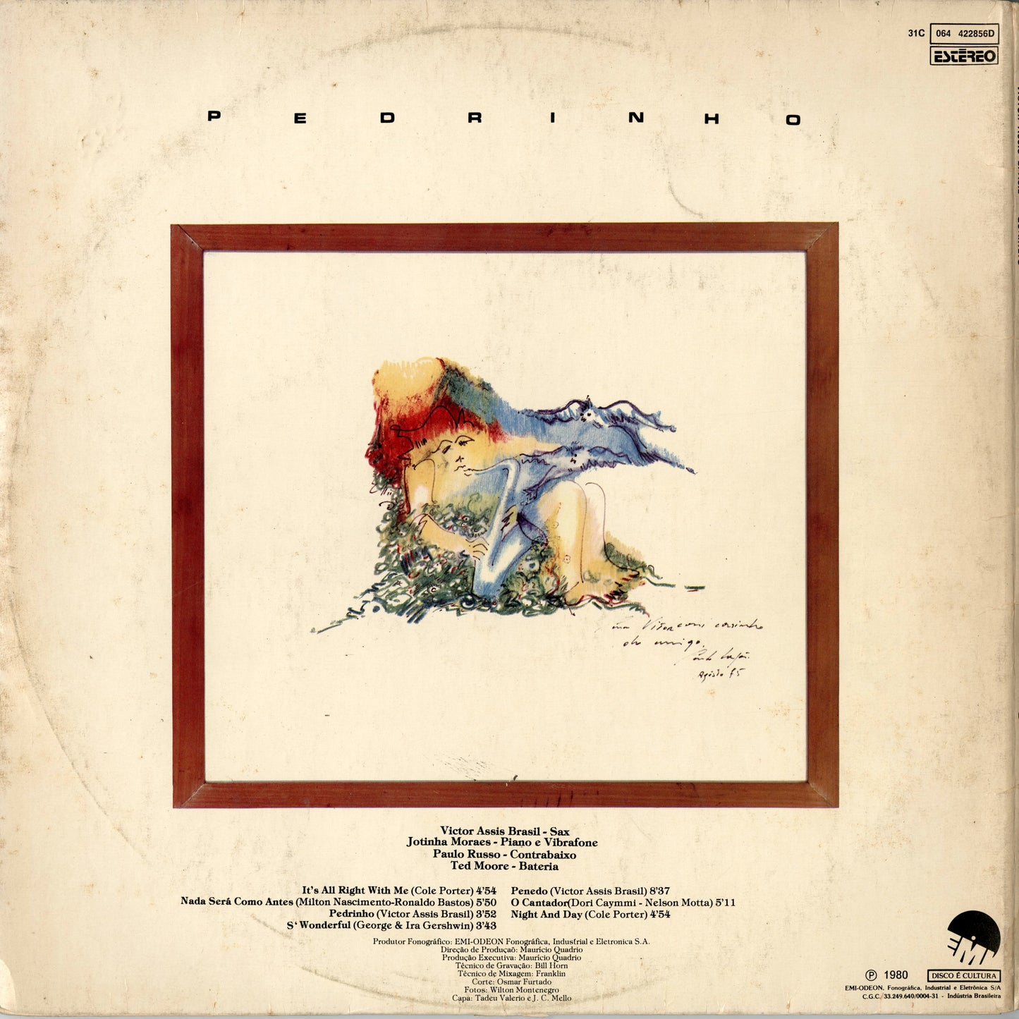 Victor Assis Brasil Quarteto - Pedrinho (31C 064 422856D) 1980 Brazil EMI｜中古LP