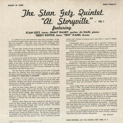 Stan Getz / スタン・ゲッツ / At Storyville (YW-7807-RO)