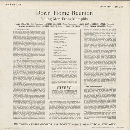 Young Men From Memphis - Down Home Reunion (LAX 3130) LP 1976 JPN United Artists｜中古LP