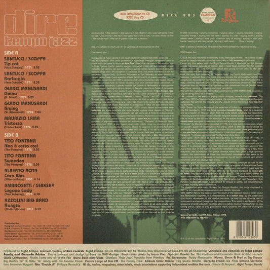 V.A. - Dire Tempo Jazz (ATCL 803) LP 1995 Italy Right Tempo｜中古LP