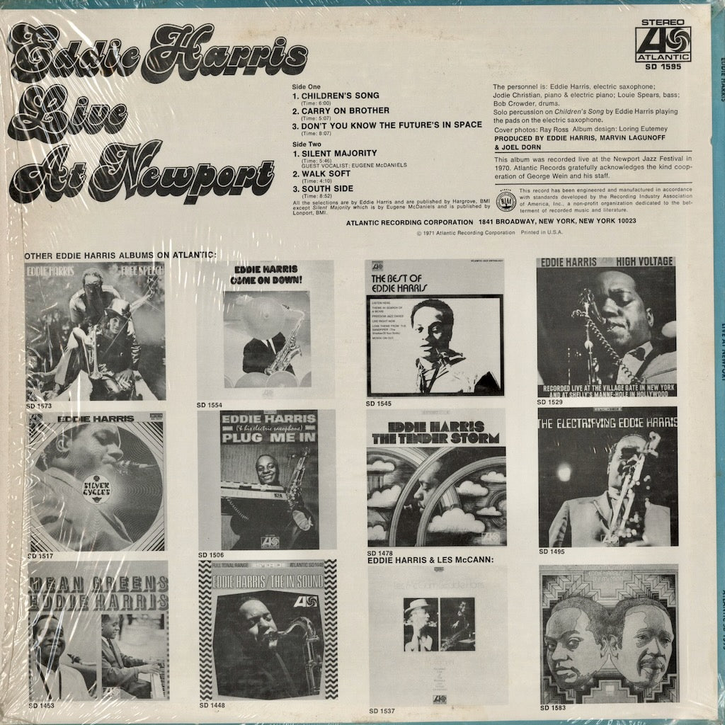 Eddie Harris – Live At Newport (SD 1595)  1971 US Atlantic｜中古LP