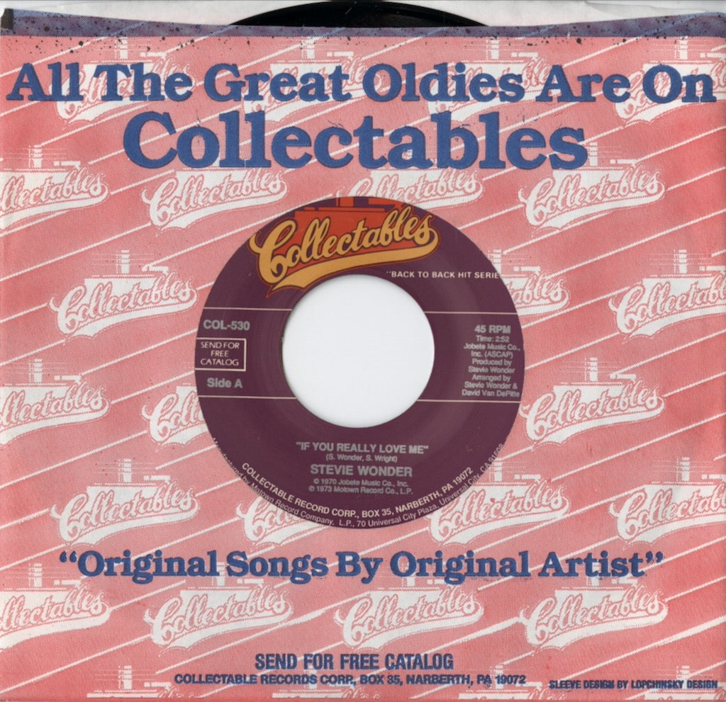 Stevie Wonder / If You Really Love Me (COL-530) 7inch US Collectables｜中古7"