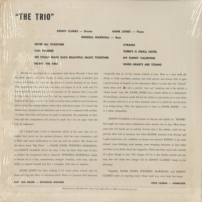 Hank Jones / ハンク・ジョーンズ / The Trio (SOPU-14-SY)