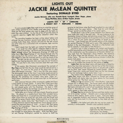 Jackie McLean / ジャッキー・マクリーン / Lights Out! (LPR-8899)