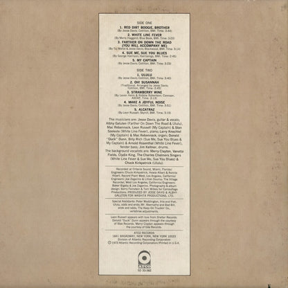 Jesse Ed Davis - Ululu (SD 33-382) 1972 US Atco｜中古LP
