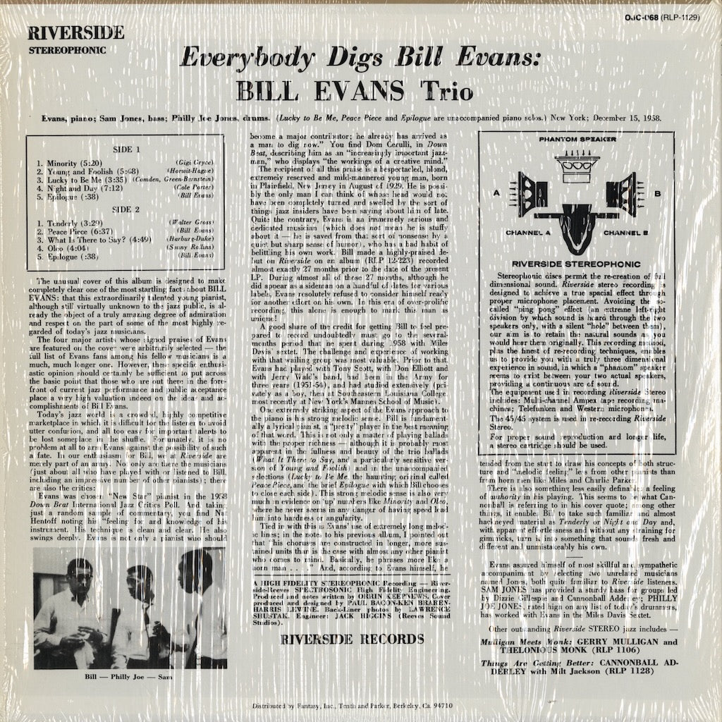 Bill Evans / ビル・エヴァンス / Everybody Digs (OJC-068)