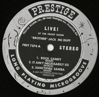 Brother Jack McDuff / ブラザー・ジャック・マクダフ / Live! (PRST 7274)