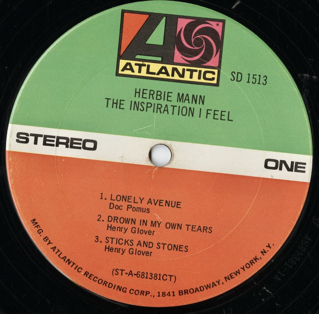 Herbie Mann – The Inspiration I Feel (SD 1513) LP 1968 US Atlantic | 中古LP
