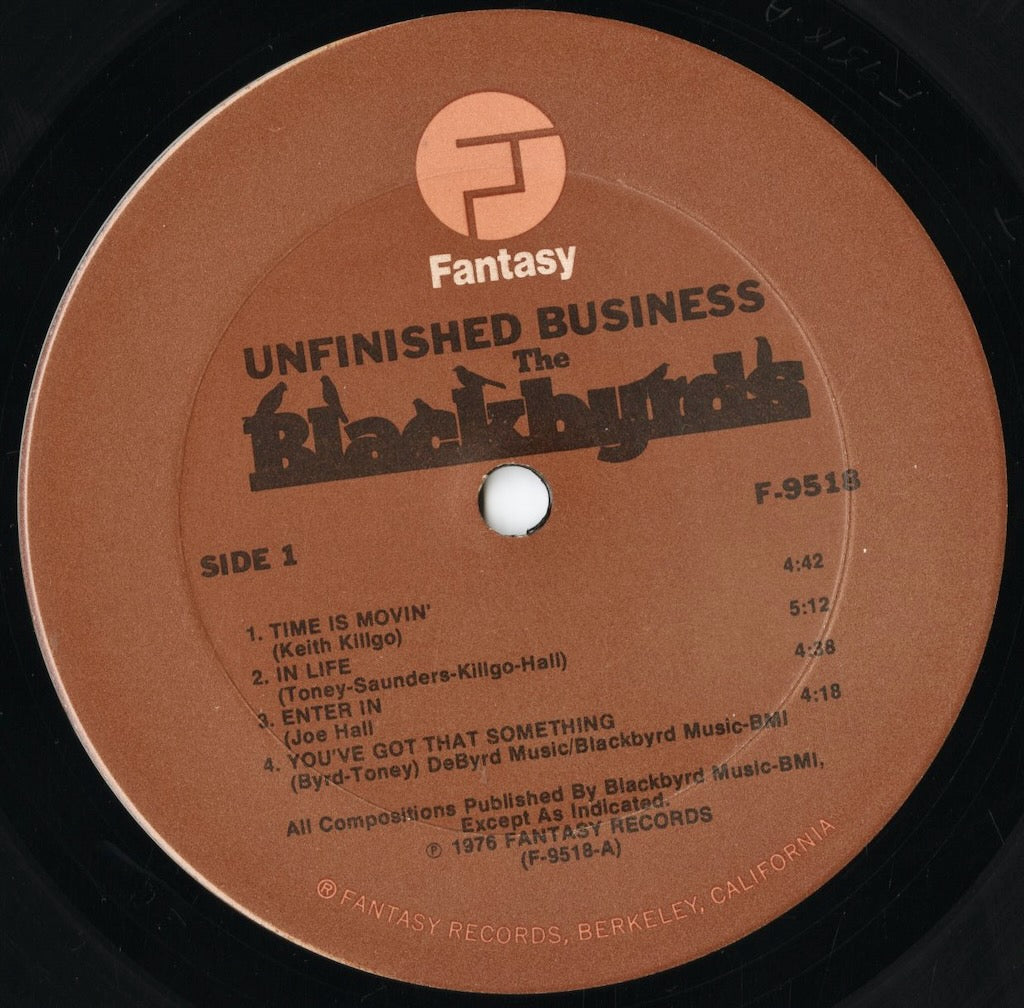 Blackbyrds - Unfinished Business (F-9518) LP 1976 US Fantasy｜中古LP