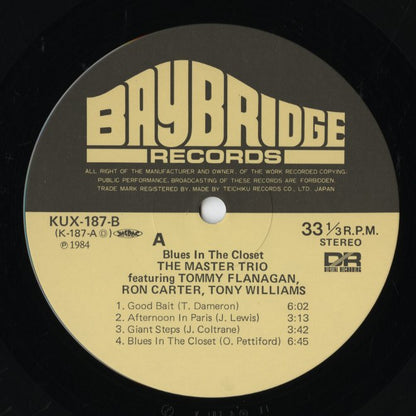 The Master Trio - Blues In The Closet (KUX-187) LP 1984 JPN Baybridge｜中古LP