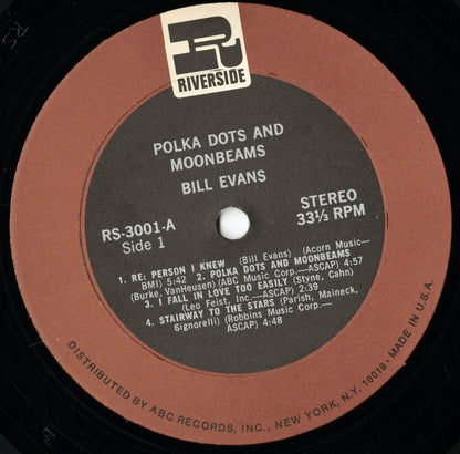 Bill Evans / ビル・エヴァンス / Polka Dots And Moonbeams (RS 3001)