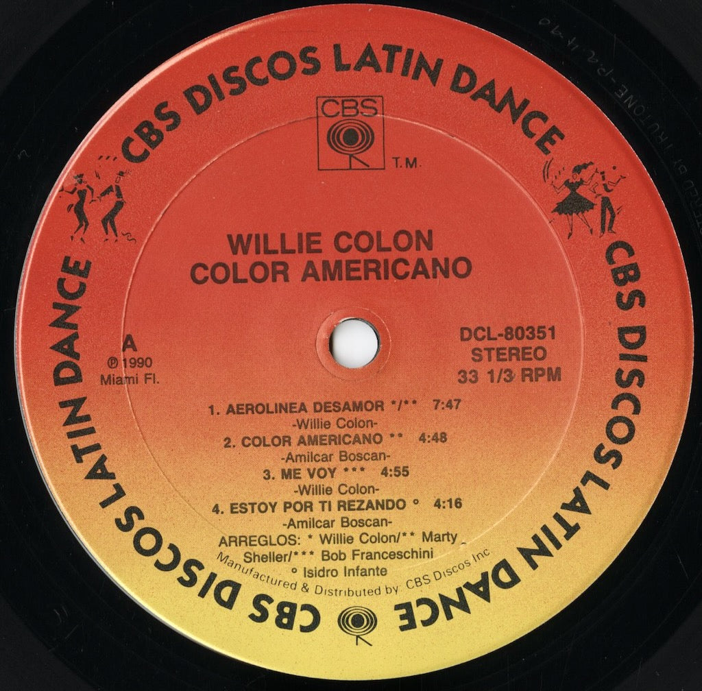 Willie Colón – Color Americano (DCL-80351) LP 1990 US CBS | 中古LP