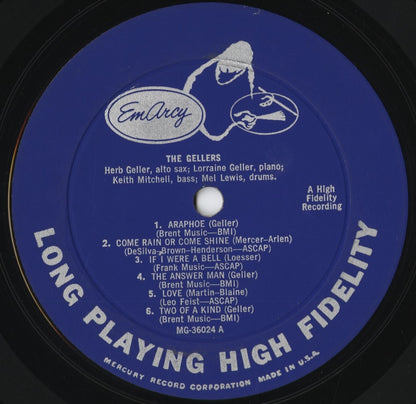 Herb Geller - The Gellers (MG-36024) 1955 US EmArcy｜中古LP
