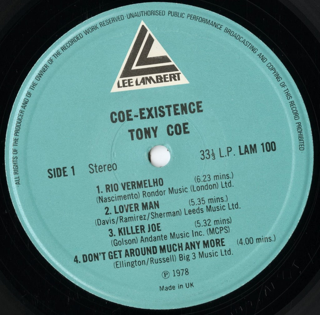 Tony Coe - Coe-Existence (LAM 100) 1978 UK Lee Lambert｜中古LP