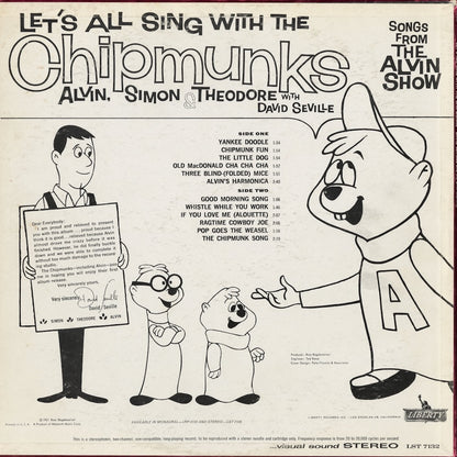 The Chipmunks - Let's All Sing With The Chipmunks (LST 7132) 1961 US Liberty｜中古LP