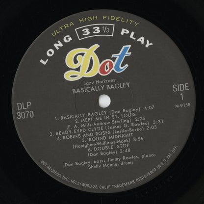 Don Bagley - Basically Bagley (MVJJ-30017) LP 1993 JPN Dot/MCA｜中古LP