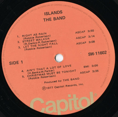 The Band - Islands (SW-11602) 1977 CAN Capitol｜中古LP