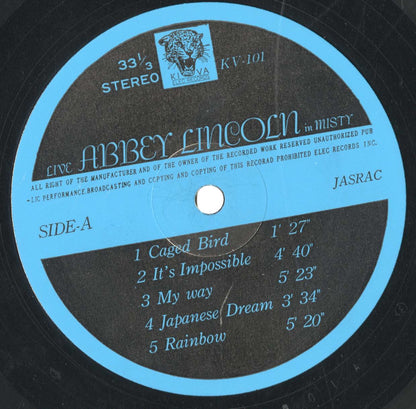 Abbey Lincoln / アビー・リンカーン / Misty (KV-101)