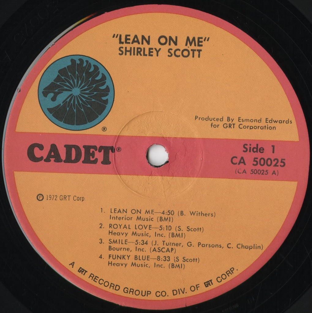 Shirley Scott - Lean On Me (CA50025) 1972 US Cadet｜中古LP