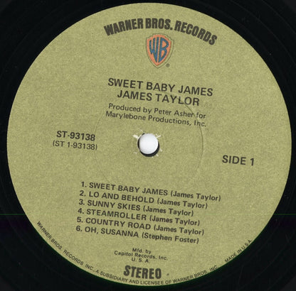 James Taylor - Sweet Baby James (WS 1843) 1970 US Warner Bros.｜中古LP