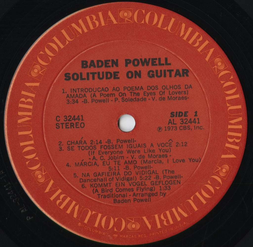 Baden Powell - Solitude On Guitar (C32441) 1973 US Columbia｜中古LP