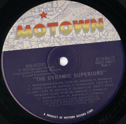 Dynamic Superiors - Dynamic Superiors (M6-822S1) 1975 US Motown｜中古LP