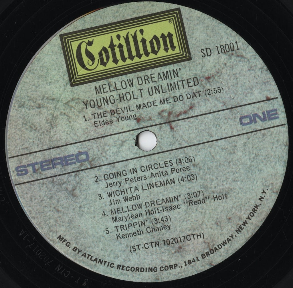 Young Holt Unlimited - Mellow Dreamin' (SD 18001) LP 1970 US Cotillion｜中古LP