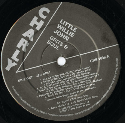 Little Willie John - Grits And Soul (CRB1098) 1985 UK Charly R&B｜中古LP