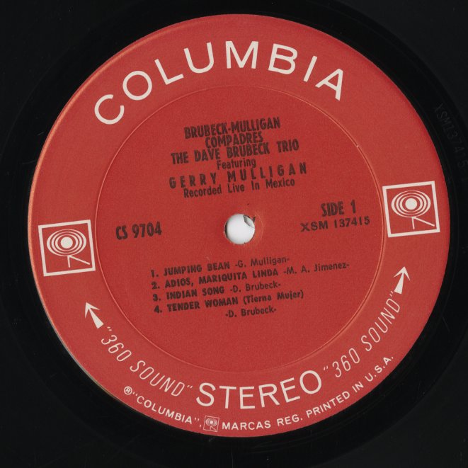 Dave Brubeck, Gerry Mulligan - Compadres (CS 9704) LP 1968 US Columbia｜中古LP
