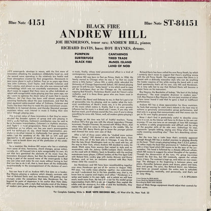 Andrew Hill - Black Fire (BST-84151) LP 1973 US Blue Note｜中古LP