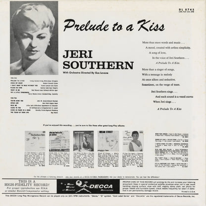 Jeri Southern - A Prelude To A Kiss (MVJJ-30053) LP 1995 JPN Decca