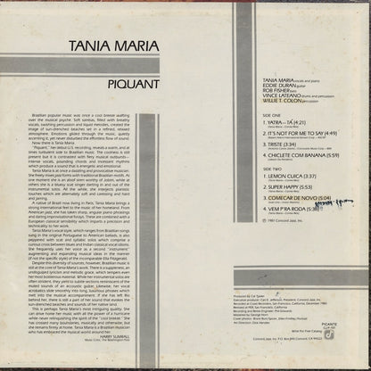 Tania Maria / タニア・マリア / Piquant (CJP-151)