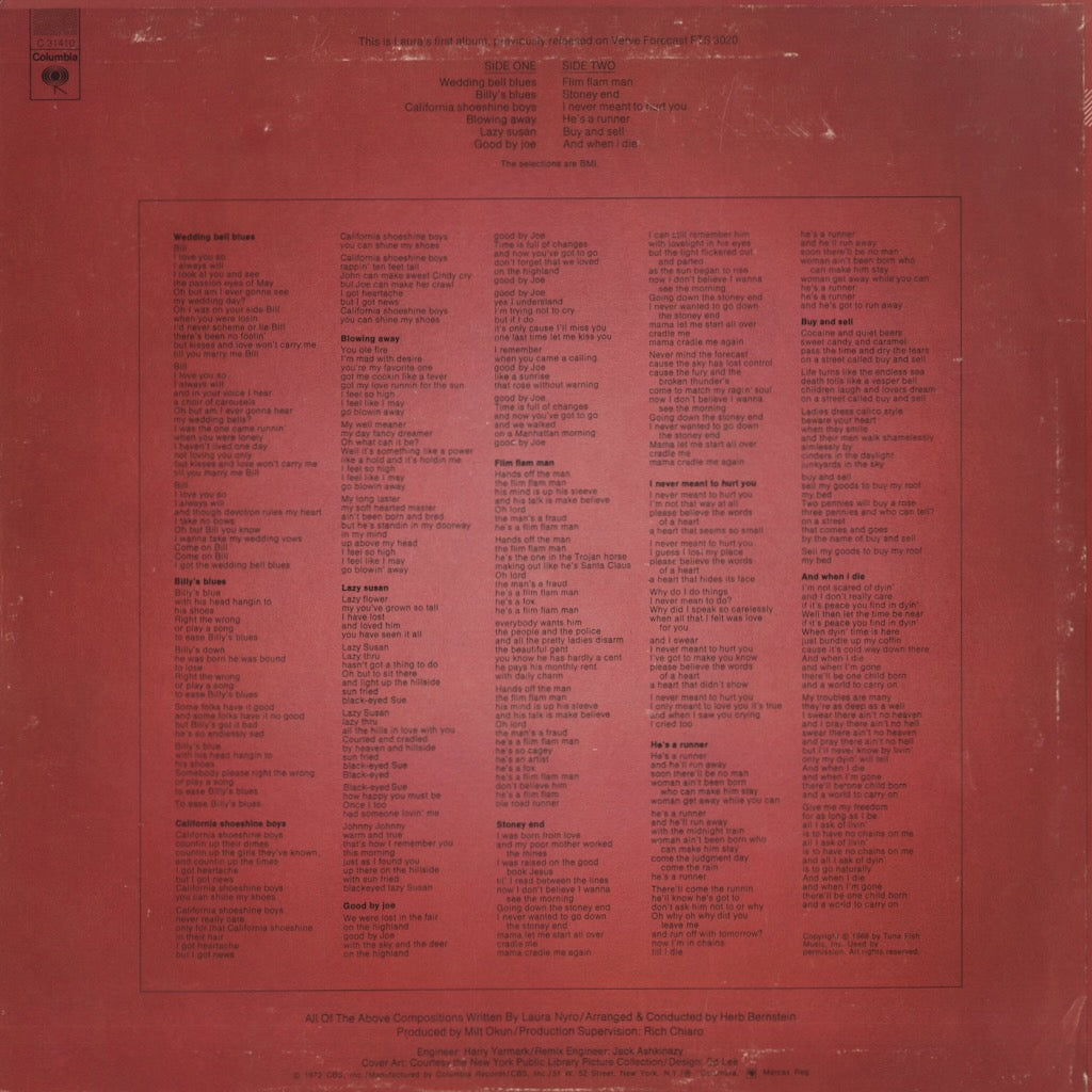 Laura Nyro / ローラ・ニーロ / The First Songs (C 31410)