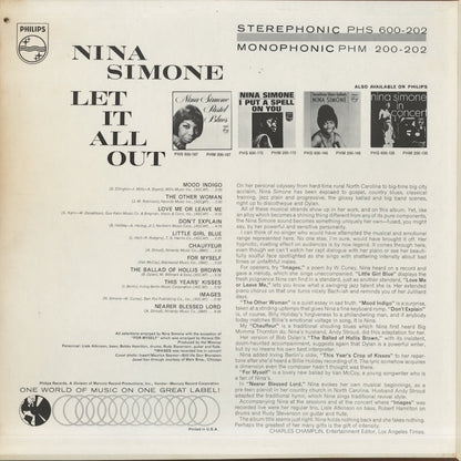 Nina Simone / ニーナ・シモン / Let It All Out (PHM 200-202)