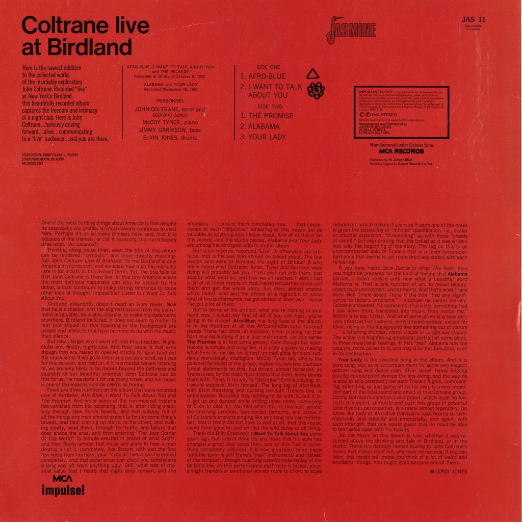 John Coltrane / ジョン・コルトレーン / Live At Birdland (JAS 11)
