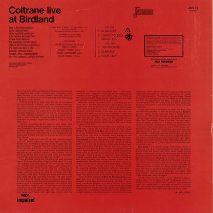John Coltrane / ジョン・コルトレーン / Live At Birdland (JAS 11)
